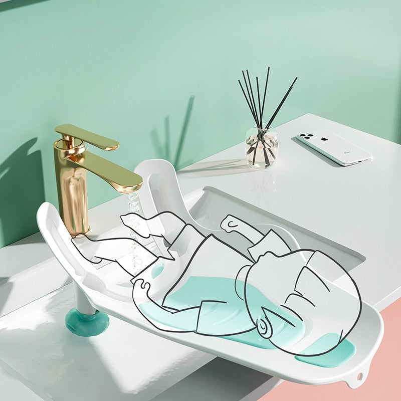 Compact Baby Bath Tub with Easy Suction Base