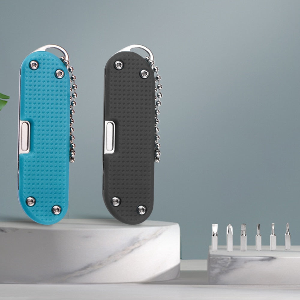 Compact Pocket Multi Tool Keychain Set