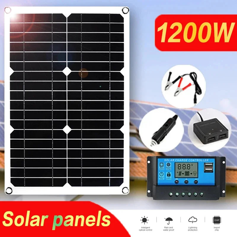 Portable 1200W Solar Charger Panel for Camping