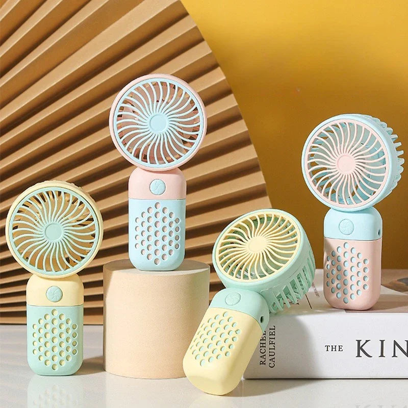Compact Rechargeable Mini Hand Fan with Scented Mode