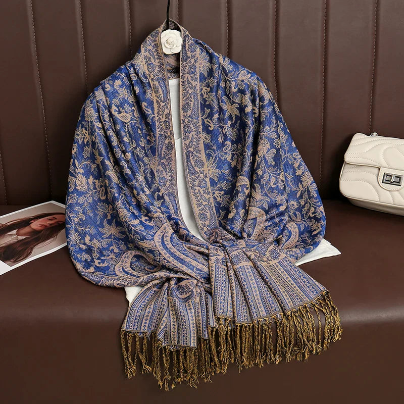Soft Cashmere Women's Scarf Luxury Warm Print