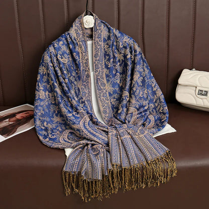 Soft Cashmere Women's Scarf Luxury Warm Print