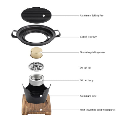 Compact Portable Non Stick Hibachi Grill