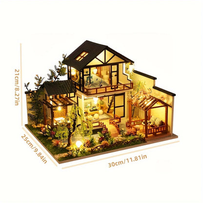 Mini Wooden 3D House Kit for DIY Craft Lovers