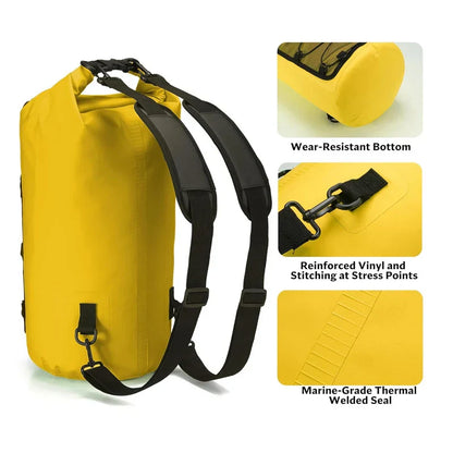 Waterproof Dry Sack Bag 10/20/30L Roll Top Backpack
