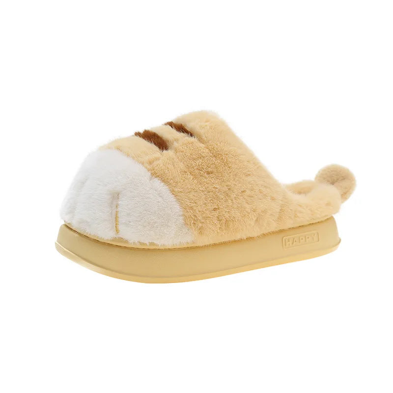 Cozy Cat Paw Slippers for Women Soft & Warm