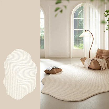 Soft Beige Stripe Area Rug