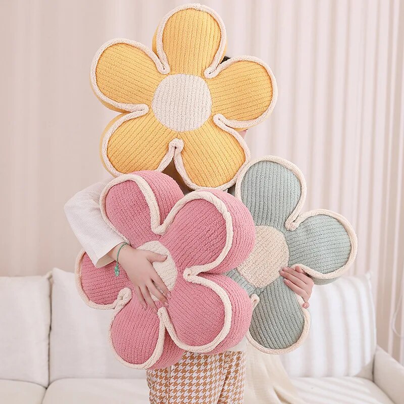 Soft Pink Floral Pillow Cushion