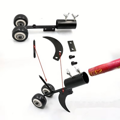 Tough Lawn Weed Removal Tool, Long Handle Roller Puller
