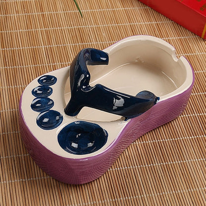 Colorful Ceramic Flip Flop Shaped Serving Dish