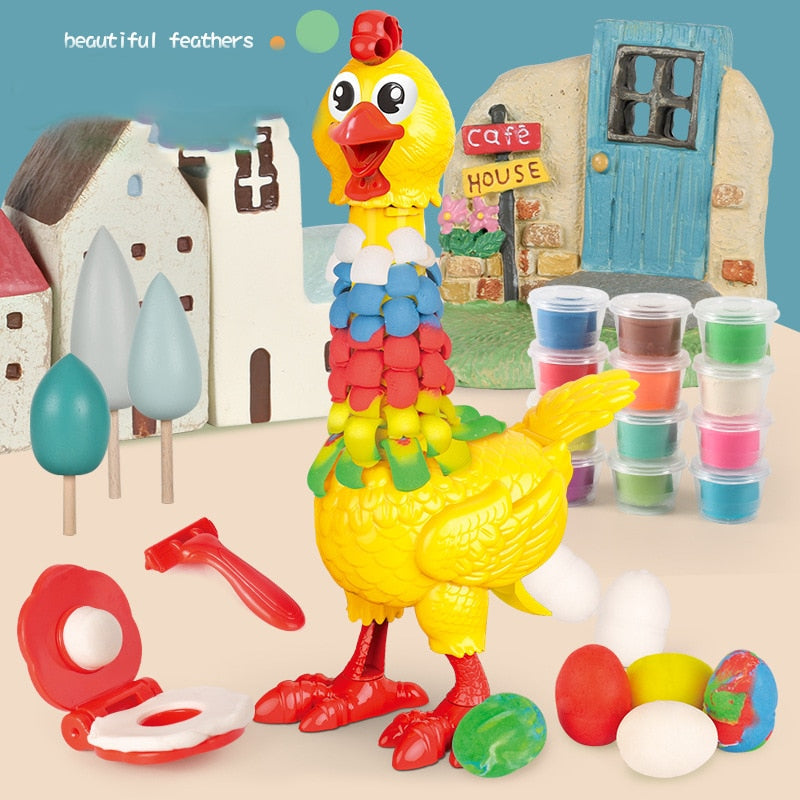 Fun Plush Chicken Pet Toy