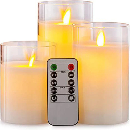 Warm LED Candle Set with Remote and Timer - Befez