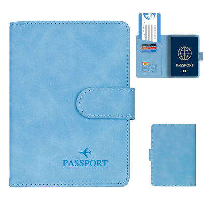 Premium RFID Passport Holder in Genuine Leather Style