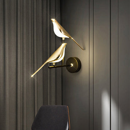 Simple White Wooden Bird Light