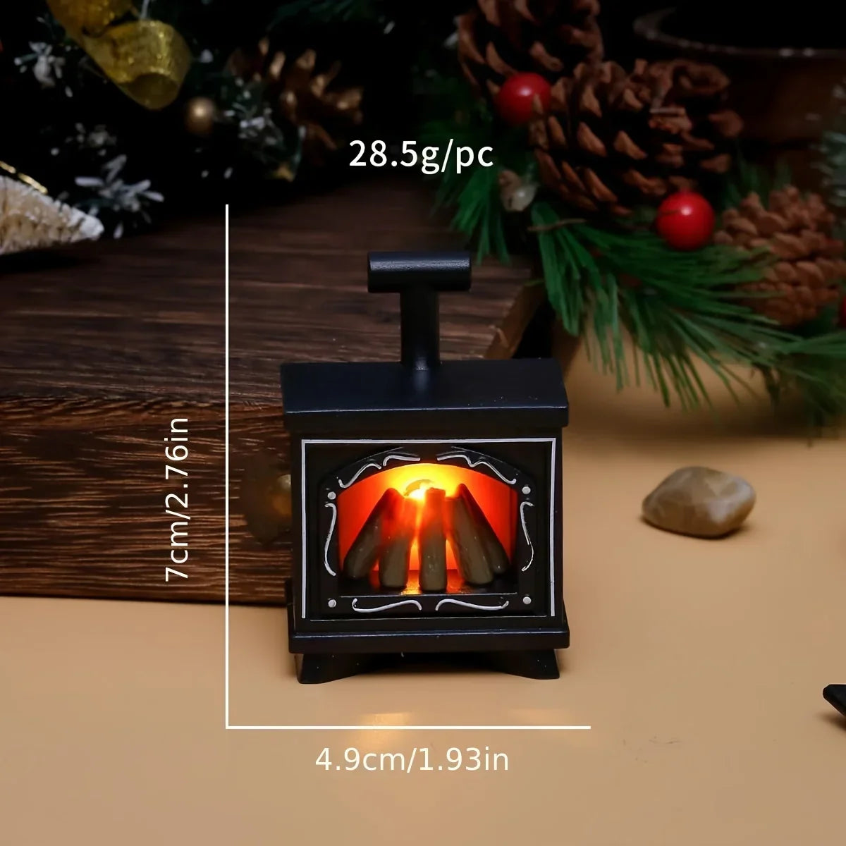 Small LED Dollhouse Fire Place Decoration 1:12 Scale