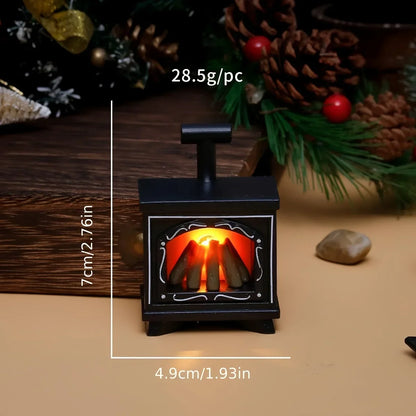 Small LED Dollhouse Fire Place Decoration 1:12 Scale