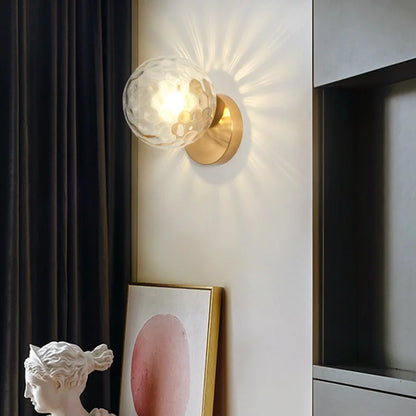 Elegant Glass Ball Gold Table Lamp