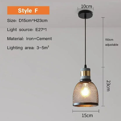Rustic Vintage Farmhouse Pendant Light
