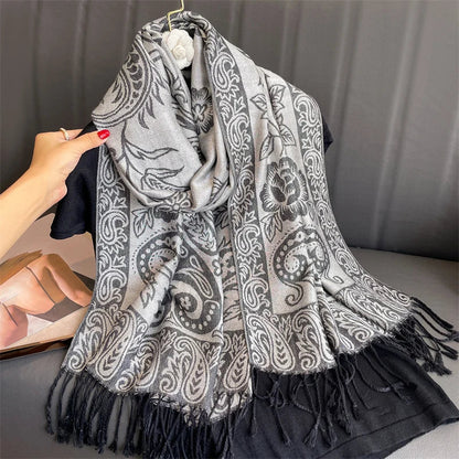 Soft Cashmere Women's Scarf Luxury Warm Print