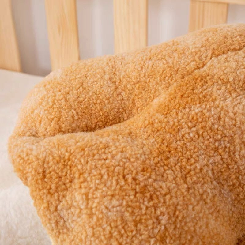Soft Faux Fur Mushroom Pillow