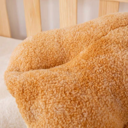 Soft Faux Fur Mushroom Pillow