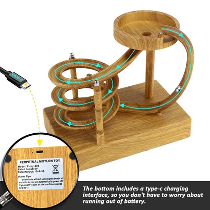 Unique Handcrafted Wooden Kinetic Desk Toy