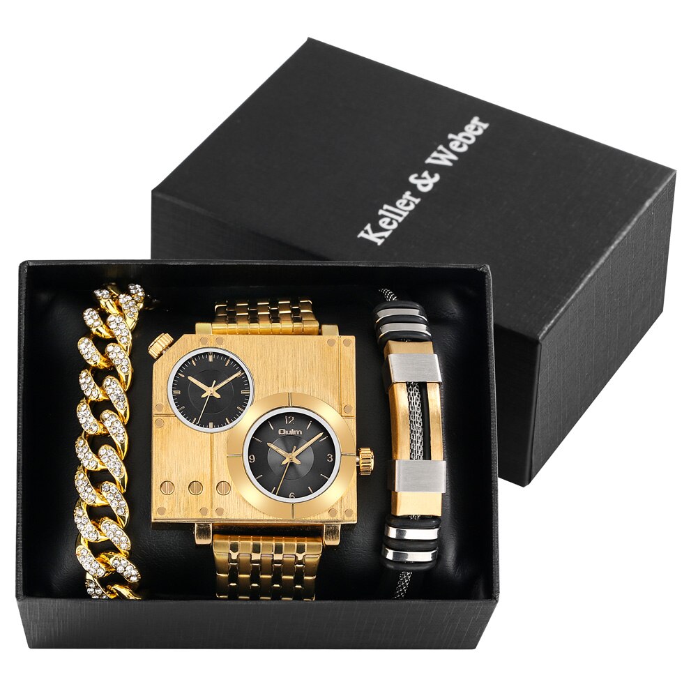 Stylish Quartz Square Watch Box Set - Befez