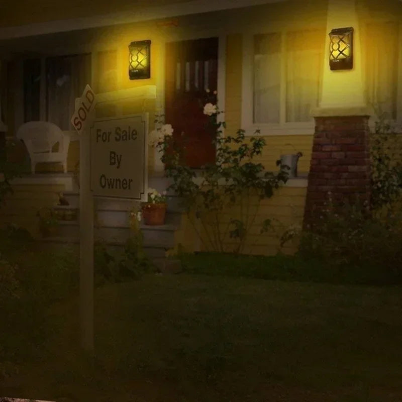 Outdoor Solar Powered 96 LED Garden Wall Light