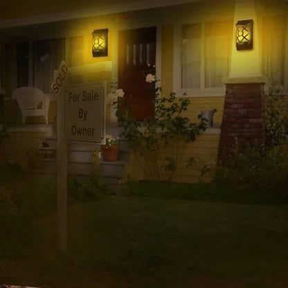 Outdoor Solar Powered 96 LED Garden Wall Light