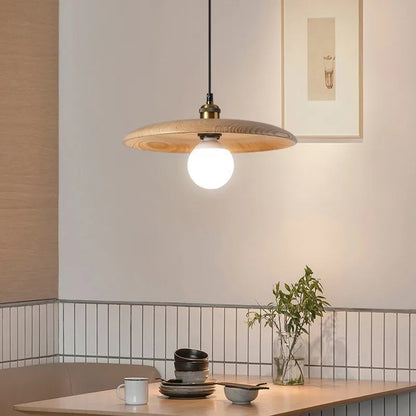 Simple Wooden LED Hanging Light