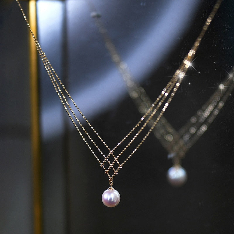Chic Vintage Pearl Drop Necklace