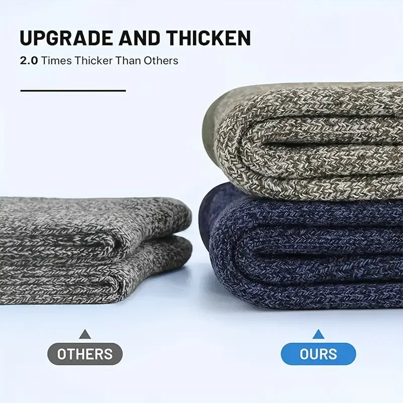 Thermal Merino Wool Hiking Socks for Men and Women