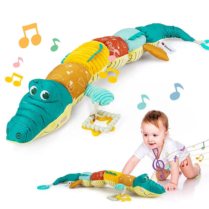 Soft Musical Crocodile Toy with Rattle