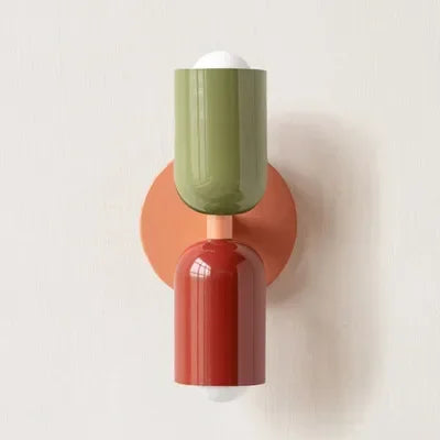Simple LED Wall Light Cream Double Header Lamp