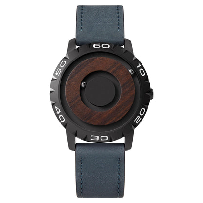 Sleek Magnetic Leather Watch for Men