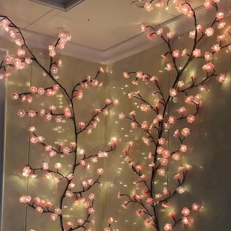 Pink Floral String LED Fairy Lights