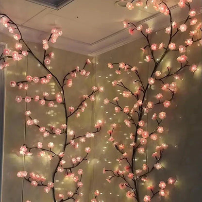 Pink Floral String LED Fairy Lights