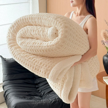 Plush Double Layer Fleece Blanket Ultra Soft Winter Throw