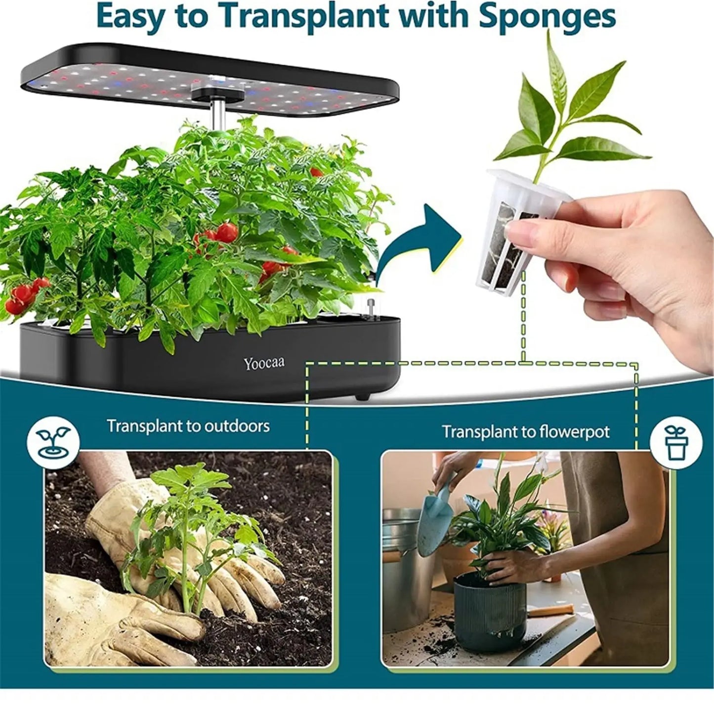 Complete Indoor Hydroponic Grow Kit 120 Piece Set