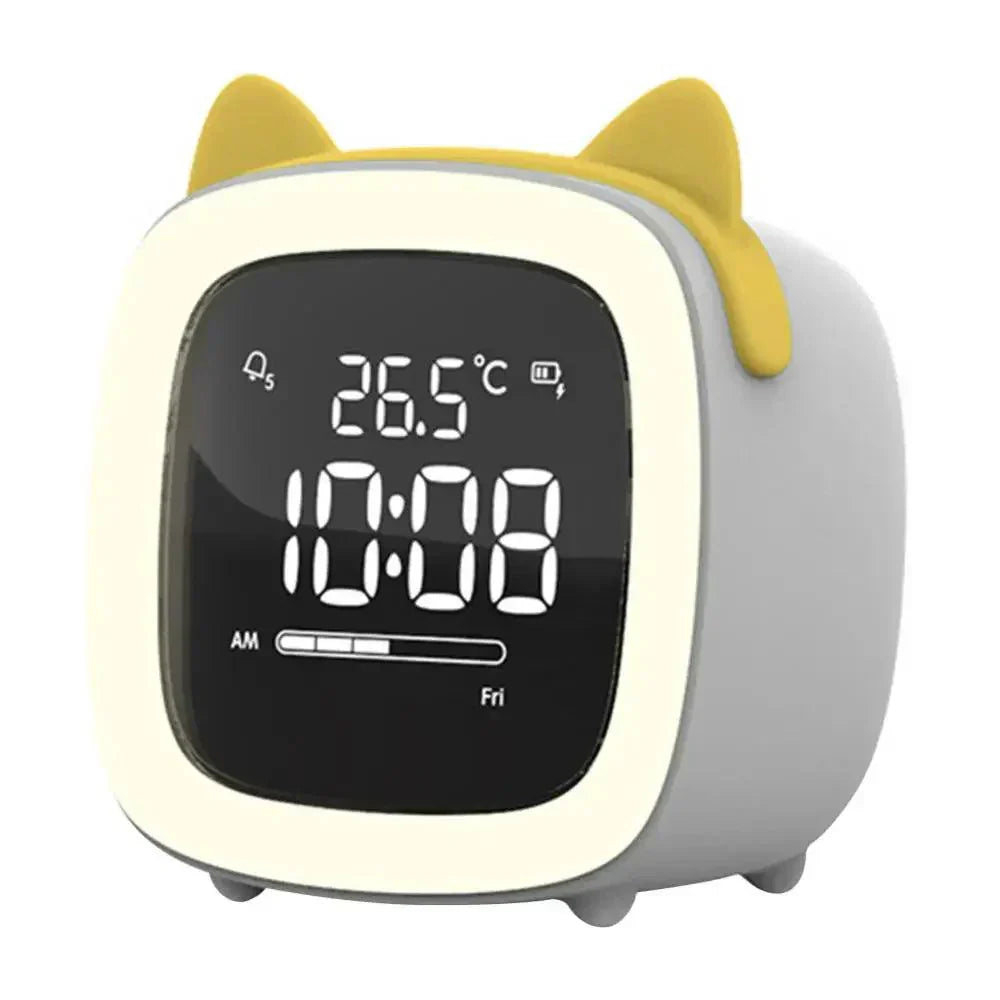 Colorful Bunny LED Clock with Nightlight for Kids Bedrooms