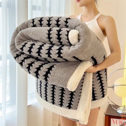 Plush Soft Fleece Blanket for Bed and Sofa