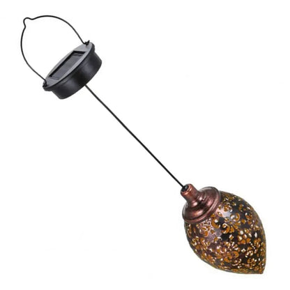Solar Powered Metal Garden Lamp Outdoor Drop Design