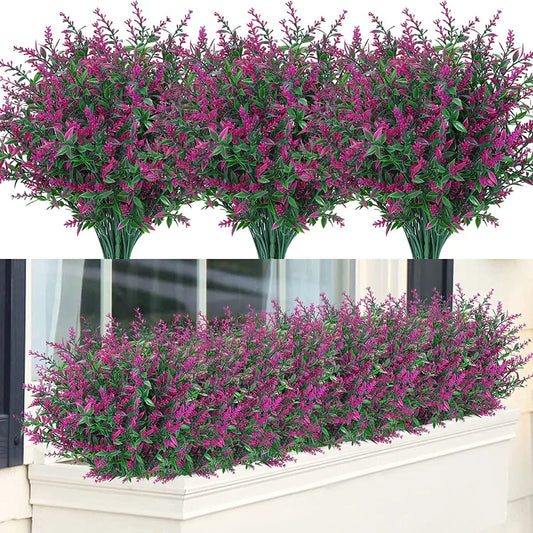 Beautiful 12pc Artificial Lavender Flower Set - Befez