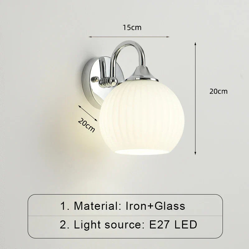 Contemporary Glass LED Wall Light