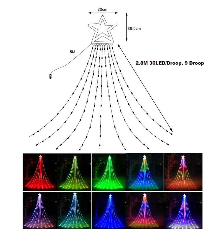 Colorful Indoor Christmas Tree LED Fairy Lights