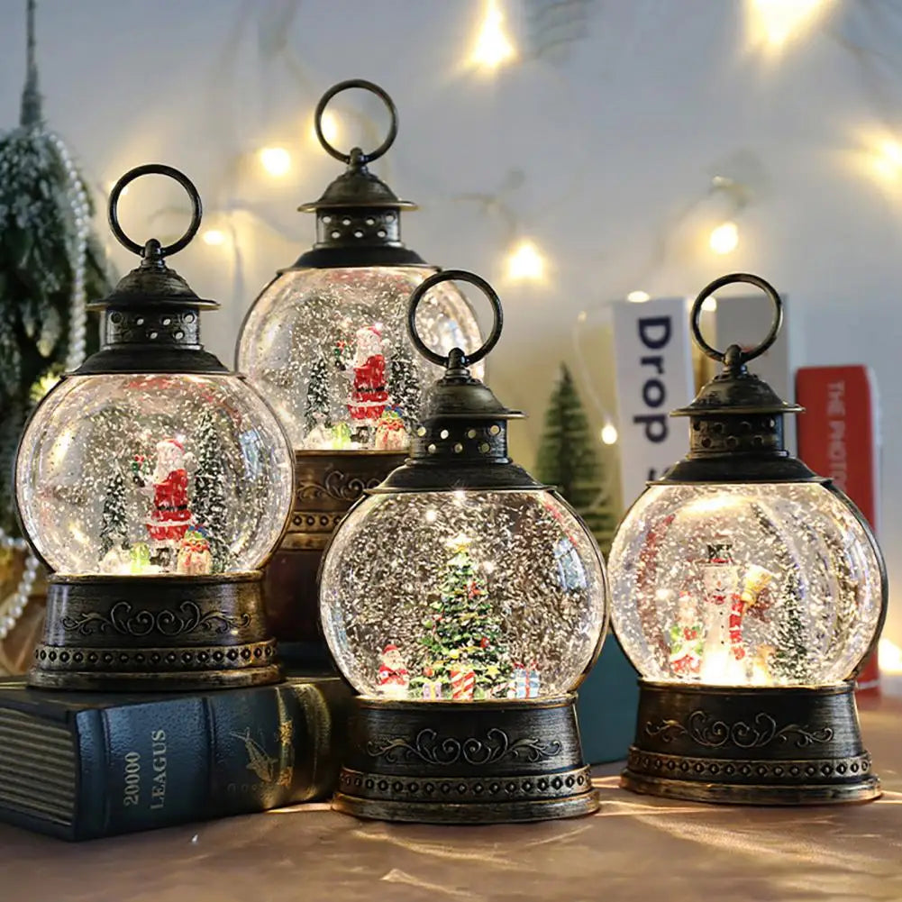 Classic Snow Globe Lamp with LED & Music Box