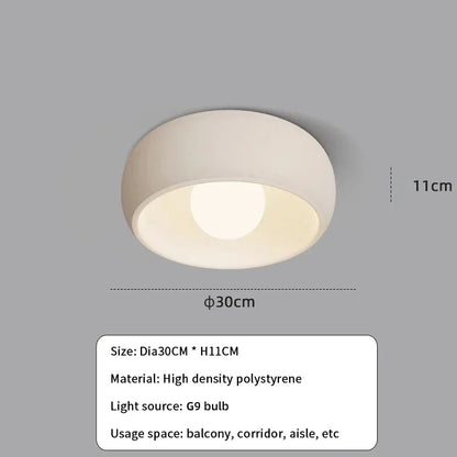Simple Asian Style Round LED Ceiling Light
