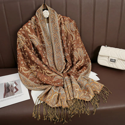 Soft Cashmere Women's Scarf Luxury Warm Print