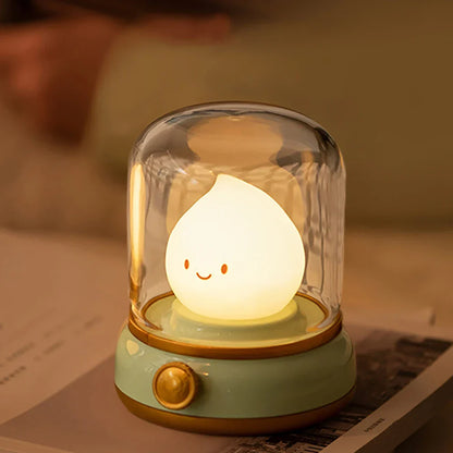 Cozy LED Nightlight | Vintage Oil Lamp Style | USB Powered