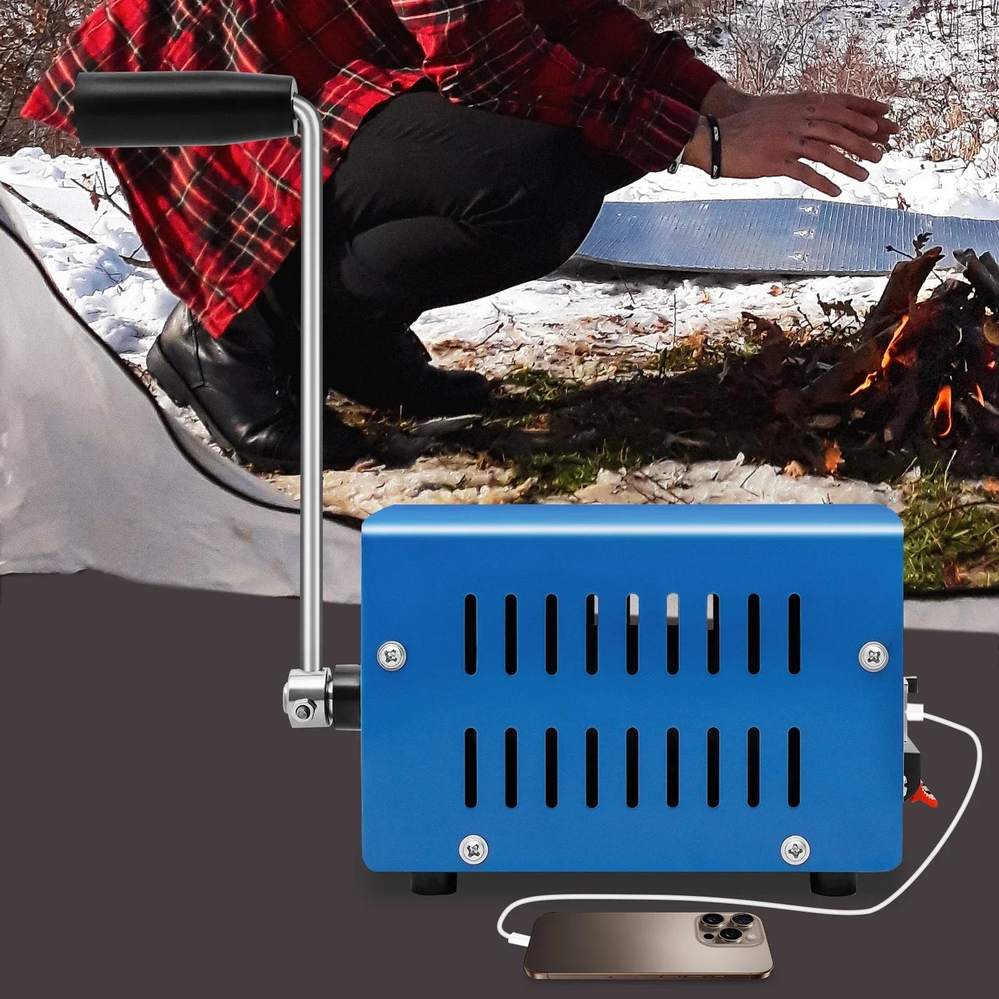 Portable Mini Hand Crank USB Charger